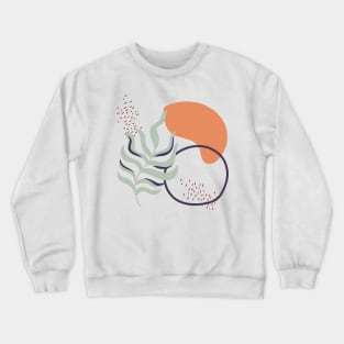 Abstract shapes dots and leaf digital design Crewneck Sweatshirt